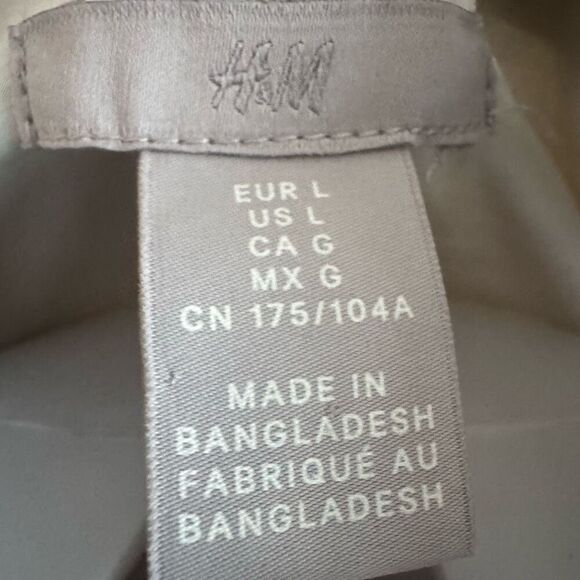 H&M linen blend belted tie waist double breasted sleeveless dress size L - Picture 6 of 8